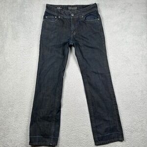 Affliction Blake Relaxed Straight Jeans Mens 32 Dark Coated Rinse 01RS102 Denim